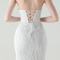 Sequined Heart-Collar Maxi Dress