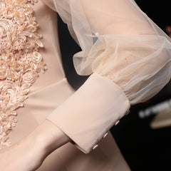 Lace Rhinestone Fishtail Maxi Dress