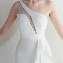 Ruffled One-Shoulder Maxi Dress