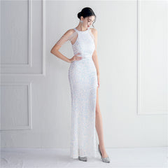 Sequined Split Maxi Dress