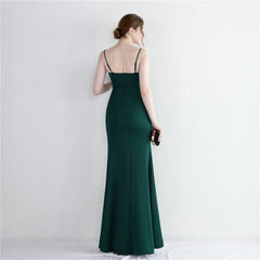 V-Neck Split Fishtail Maxi Dress