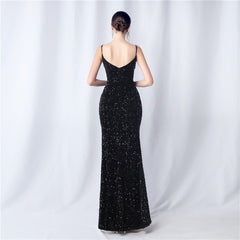 Sequined Fringe Maxi Dress