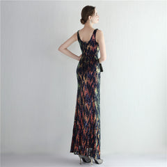 Sequined Split Maxi Dress