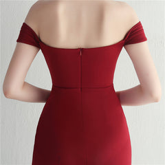 Off-Shoulder Split Maxi Dress