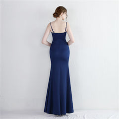 V-Neck Split Fishtail Maxi Dress