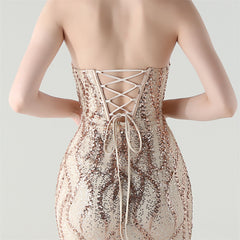 Sequined Heart-Collar Maxi Dress