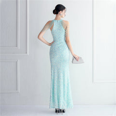 Sequined Split Maxi Dress