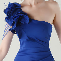 One-Shoulder Beaded Maxi Dress