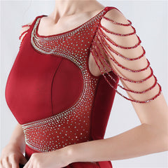 Embroidered Sheer Mesh Maxi Dress