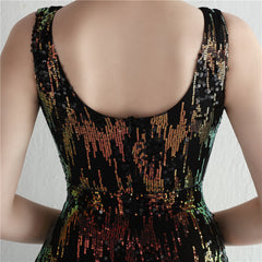 Sequined Split Maxi Dress