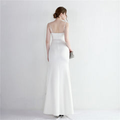 V-Neck Split Fishtail Maxi Dress