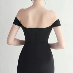 Off-Shoulder Split Maxi Dress