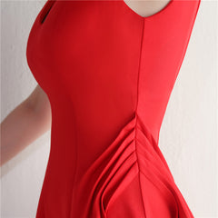 Beaded Rhinestone A-Line Dress