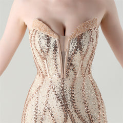 Sequined Heart-Collar Maxi Dress