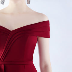 Off-Shoulder Maxi Split Dress