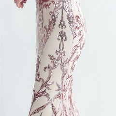 Ostrich Feather Strapless Maxi Dress