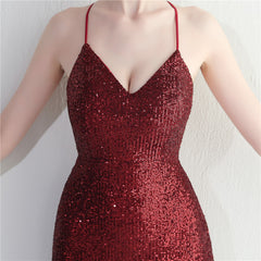 Crisscross Backless Sequined Maxi Dress