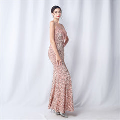 Sequined Fringe Maxi Dress