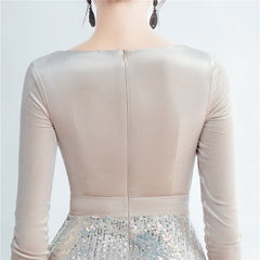 Ostrich Feather Sequined Maxi Dress