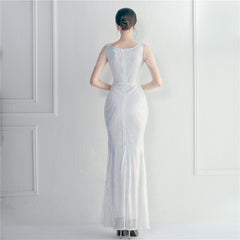 Sequined Fishtail Maxi Dress