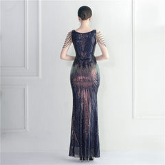 Sequined Fishtail Maxi Dress