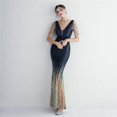 Ombre Sequin Maxi Dress