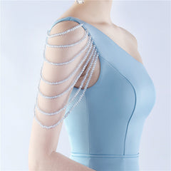 Beaded One-Shoulder Maxi Dress