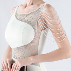 Embroidered Sheer Mesh Maxi Dress