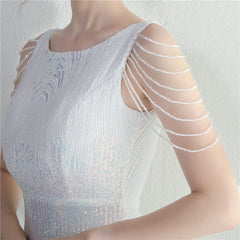 Sequined Fishtail Maxi Dress